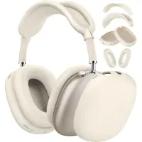 INF AirPods Max 2 siliconen hoes 4-delige set — zacht aanvoelend, krasbestendig, wasbare beschermhoes compatibel met Apple AirPods Max 2 Starlight