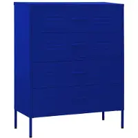 vidaXL Ladekast 80x35x101,5 cm staal marineblauw