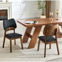 STILVORA Eetkamerstoelen, set van 2, met vlinderrugleuning, keukenstoelen met beklede zitting, designstoelen voor eetkamer en woonkamer. (Let op: zonder tafel.)