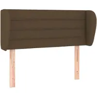 vidaXL Hoofdbord met randen 103x23x78/88 cm stof donkerbruin