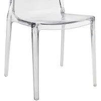 Vente-unique Set van 2 stoelen van polycarbonaat - Kristalkleurig - RANZAKA