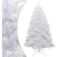 vidaXL Kunstkerstboom met scharnieren en sneeuw 210 cm