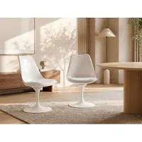 Vente-unique Set van 2 stoelen van polypropyleen en metaal - Wit - XAFY