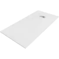 Mexen Hugo rechthoekige douchebak SMC 180 x 80 , wit, afdekking inox - 42108018-X