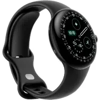 Google Hoesje + Oplaad Standaard Geschikt voor Google Pixel Watch 4 41MM - Liquid Air Case + Horloge Stand - Zwart