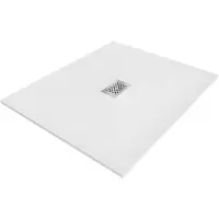 Mexen Hugo rechthoekige SMC douchebak 120 x 100 , wit, afdekplaat inox - 42101012-X