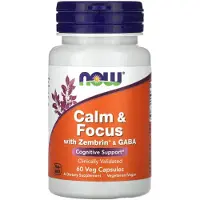 Now Foods - Rust &amp; Focus met Zembrin &amp; GABA (60 Veg Capsules)