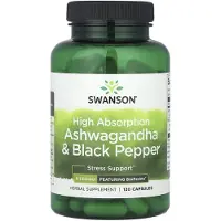 Swanson Health - Hoog Absorptie Ashwagandha & Zwarte Peper - 120 capsules