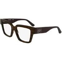 Karl Lagerfeld Bril - - KL6196 - Gestreept bruin acetaat - 53/18/140 - Unisex