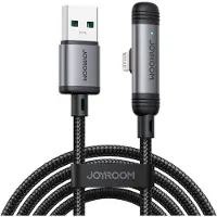 JOYROOM - USB A naar Lightning Kabel met Haakse Aansluiting - 1.2 Meter - Zwart Grijs