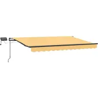 vidaXL Uitschuifbare luifel Zand 600 × 350 cm Stof en Aluminium