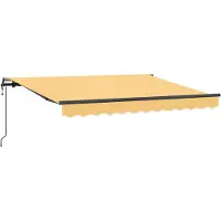 vidaXL Uitschuifbare luifel Zand 450 × 350 cm Stof en Aluminium