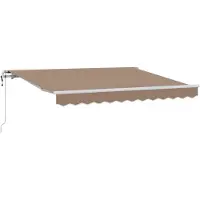 vidaXL Uitschuifbare luifel Taupe 300 x 250 cm Stof en Aluminium