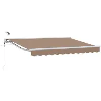 vidaXL Elektrisch Uitschuifbare Zonneluifel Taupe 4 x 2 m