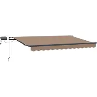 vidaXL Uitschuifbare luifel Taupe 350 x 250 cm Stof en Aluminium
