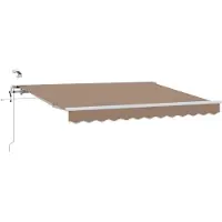 vidaXL Uitschuifbare luifel Taupe 350 x 250 cm Polyester