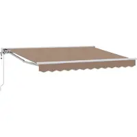 vidaXL Elektrisch Uitschuifbare Zonneluifel Taupe 3,5 x 2,5 m