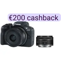 Canon EOS R50 systeemcamera Zwart + RF-S 18-45 IS STM + RF 50mm f/1.8 STM
