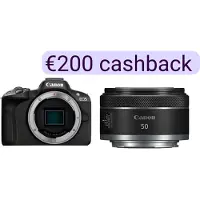 Canon EOS R50 systeemcamera Zwart + RF 50mm f/1.8 STM