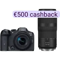 Canon EOS R7 systeemcamera Zwart + RF-S 18-150mm f/3.5-6.3 IS STM + RF 100-400mm f/5.6-8.0 IS USM