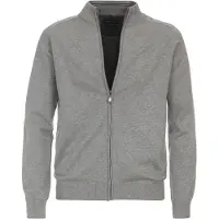Casa Moda Vest grijs uni katoen wijde fit