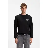 HUGO Sweatshirt 'Nespon' zwart / wit