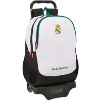 Safta Real Madrid 26/27 22.5l Wheeled Backpack Wit Kinderen