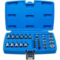 Bgs Bits, Bits- en doppenset 10 mm (3/8") T-profiel (voor Torx) 34 stuks. (T-profiel)