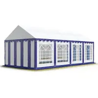 TOOLPORT Partytent 4x8 m, PVC 700, blauw wit