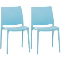 CLP Maya Set van 2 Stoelen lichtblauw