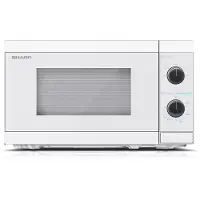 Sharp YC-MS01E-C Magnetron (800 W, 20 liter, 5 vermogensniveaus, ontdooifunctie, eenvoudig schoon te maken), wit