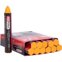 Ks Tools 100.4045 Signaalkrijt, geel, verpakking van 12 stuks