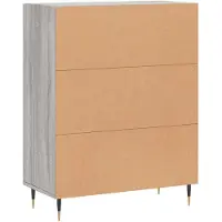vidaXL Dressoir 69,5x34x90 cm bewerkt hout grijs sonoma eikenkleurig