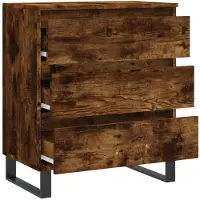 vidaXL Dressoir 60x35x70 cm bewerkt hout gerookt eikenkleurig