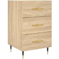 vidaXL Nachtkastje 40x40x66 cm bewerkt hout sonoma eikenkleurig