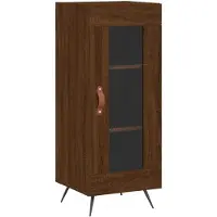 vidaXL Dressoir 34,5x34x90 cm bewerkt hout bruin eikenkleur