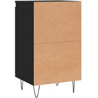 vidaXL Dressoirs 2 st 40x35x70 cm bewerkt hout zwart