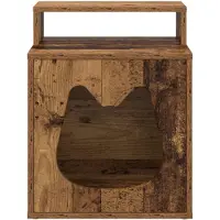 vidaXL Kattenhuis Oud hout 42,5 x 40 x 53,5 cm Bewerkt hout