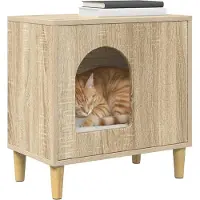vidaXL Kattenhuis Sonoma 51 x 30 x 52 cm Bewerkt hout
