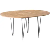 Beliani LOUISE - Eettafel uitschuifbaar - Bruin - 120/160 x 120 cm - MDF