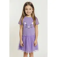 Bonprix Meisjes jurk en poppenjurk (2-dlg. set) van biologisch katoen 104/110