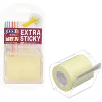 Post-It roll notes extra sticky 50 mm x 10 m in dispenser pastelgeel