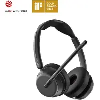 Epos IMPACT 1061T ANC, tweehandige Bluetooth headset Hybride adaptieve Active Noise Cancellation (ANC), incl. contactloos oplaadstation, compatibel met MS Teams