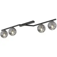 Emibig Hanglamp NATON, zwart, 4x E14, 15W, metaal, afmetingen: 20x100x32 cm, IP20,