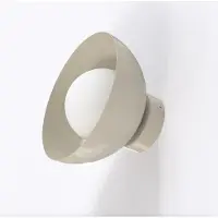 Valotorni Wandlamp Bibi K1, dimbaar, crème / amber, Woon-/ Eetkamer, Glas, Modern, wandlamp