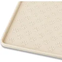 BOTC Placemat Hond & Kat - Antislip & Waterafstotend - 48x30 cm - Placemat Voerbak - Siliconen - 1 Stuk - Honden Placemat - Wit