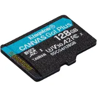 Kingston Technology 128GB microSDXC Canvas Go! Plus Gen4 200R A2 U3 enkel pakket zonder adapter