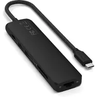 Satechi 7-in-1 USB-C Slim Multiport Adapter Met Ethernet Zwart