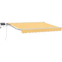 vidaXL Handbediende luifel met LED's Zand 3,5 x 2,5 m
