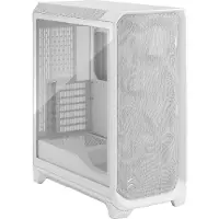 Fractal Design FD-C-MES3A-04 Tower PC-behuizing Wit Zijvenster, Stoffilter, 3 voorgeïnstalleerde ventilators